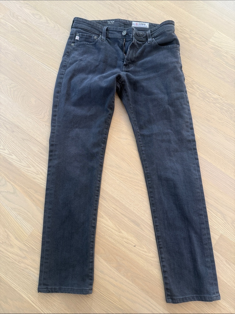 AG Tellis Men’s Black Slim Straight Jeans 30R x 28”